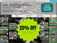 Tablet Screenshot of lakehoustonfitness.com